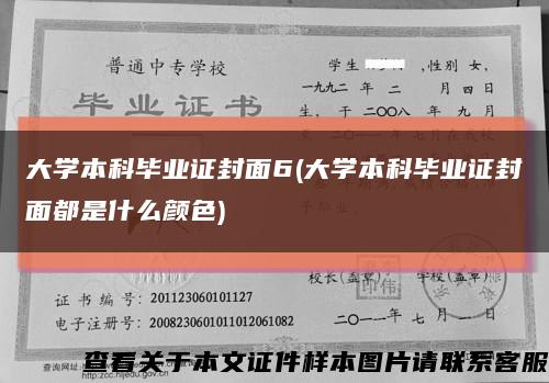 大学本科毕业证封面6(大学本科毕业证封面都是什么颜色)缩略图