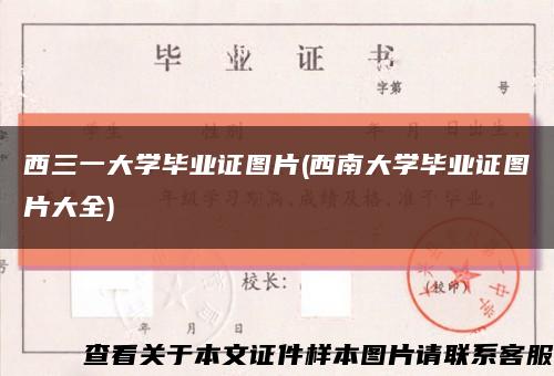 西三一大学毕业证图片(西南大学毕业证图片大全)缩略图