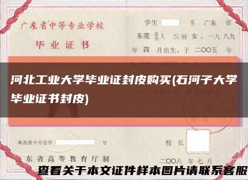 河北工业大学毕业证封皮购买(石河子大学毕业证书封皮)缩略图