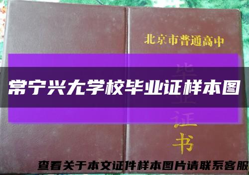 常宁兴尢学校毕业证样本图缩略图