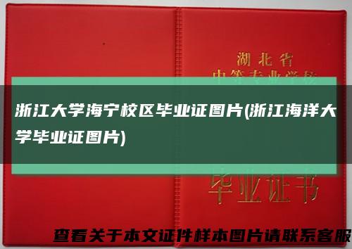 浙江大学海宁校区毕业证图片(浙江海洋大学毕业证图片)缩略图