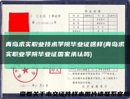 青岛求实职业技术学院毕业证啥样(青岛求实职业学院毕业证国家承认吗)缩略图