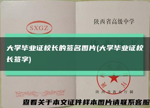 大学毕业证校长的签名图片(大学毕业证校长签字)缩略图