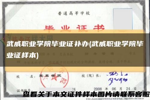 武威职业学院毕业证补办(武威职业学院毕业证样本)缩略图