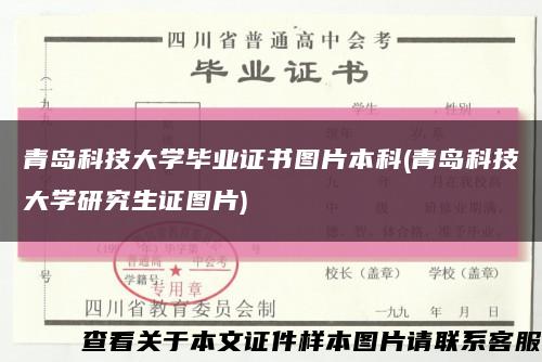 青岛科技大学毕业证书图片本科(青岛科技大学研究生证图片)缩略图