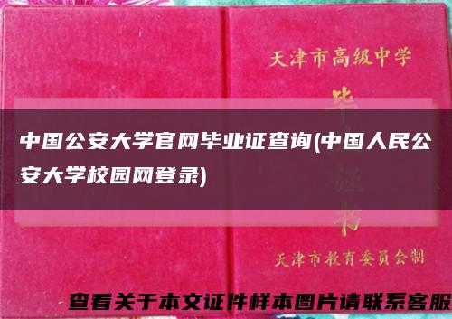 中国公安大学官网毕业证查询(中国人民公安大学校园网登录)缩略图