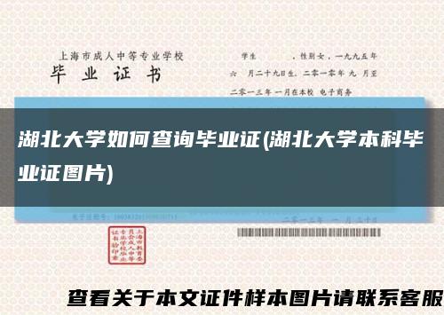 湖北大学如何查询毕业证(湖北大学本科毕业证图片)缩略图