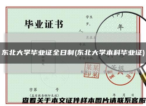 东北大学毕业证全日制(东北大学本科毕业证)缩略图