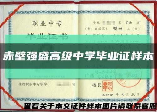 赤壁强盛高级中学毕业证样本缩略图