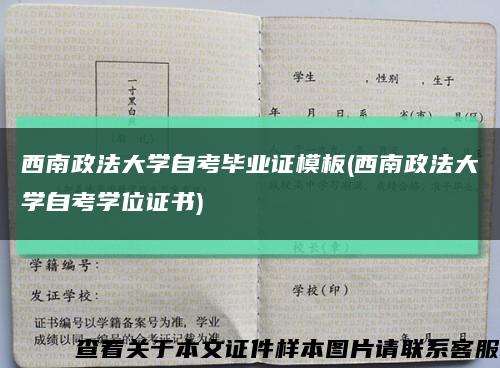 西南政法大学自考毕业证模板(西南政法大学自考学位证书)缩略图