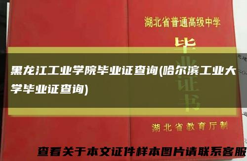 黑龙江工业学院毕业证查询(哈尔滨工业大学毕业证查询)缩略图