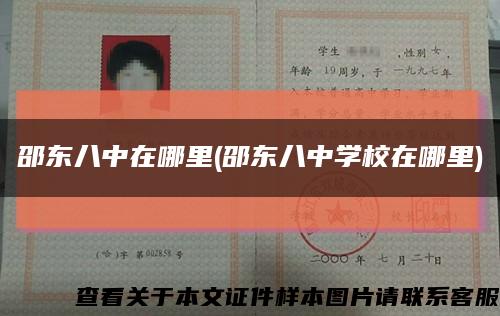 邵东八中在哪里(邵东八中学校在哪里)缩略图