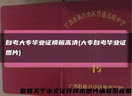 自考大专毕业证模板高清(大专自考毕业证图片)缩略图