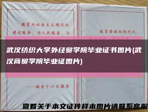 武汉纺织大学外经贸学院毕业证书图片(武汉商贸学院毕业证图片)缩略图