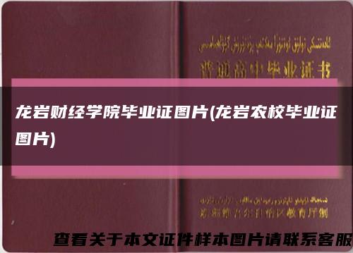 龙岩财经学院毕业证图片(龙岩农校毕业证图片)缩略图