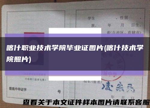 喀什职业技术学院毕业证图片(喀什技术学院照片)缩略图