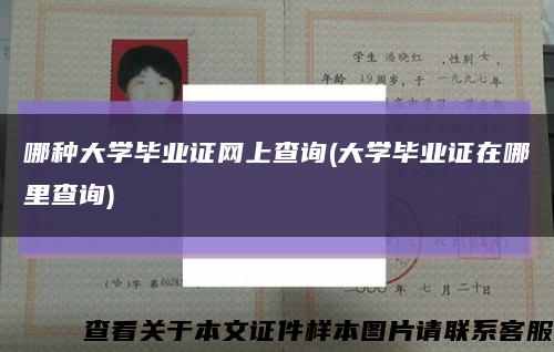 哪种大学毕业证网上查询(大学毕业证在哪里查询)缩略图