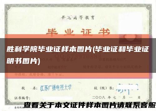 胜利学院毕业证样本图片(毕业证和毕业证明书图片)缩略图