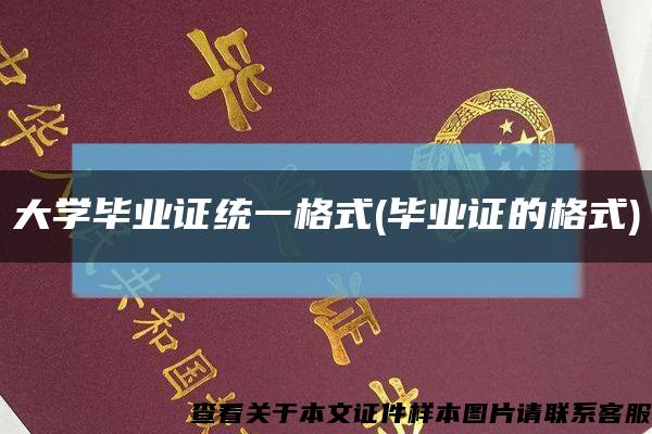 大学毕业证统一格式(毕业证的格式)缩略图