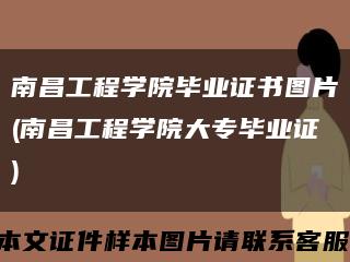 南昌工程学院毕业证书图片(南昌工程学院大专毕业证)缩略图