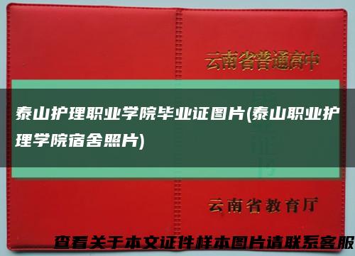 泰山护理职业学院毕业证图片(泰山职业护理学院宿舍照片)缩略图