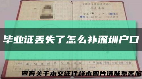 毕业证丢失了怎么补深圳户口缩略图