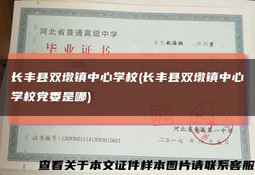 长丰县双墩镇中心学校(长丰县双墩镇中心学校党委是哪)缩略图