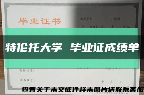 特伦托大学 毕业证成绩单缩略图