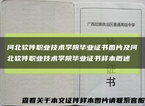 河北软件职业技术学院毕业证书图片及河北软件职业技术学院毕业证书样本概述缩略图