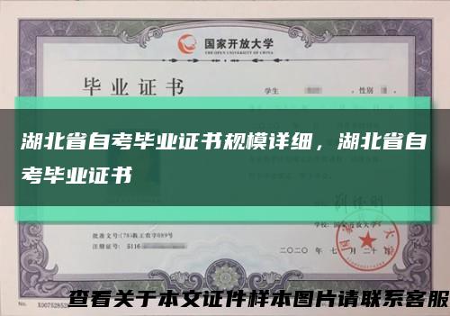 湖北省自考毕业证书规模详细，湖北省自考毕业证书缩略图