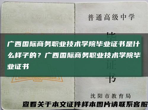 广西国际商务职业技术学院毕业证书是什么样子的？广西国际商务职业技术学院毕业证书缩略图