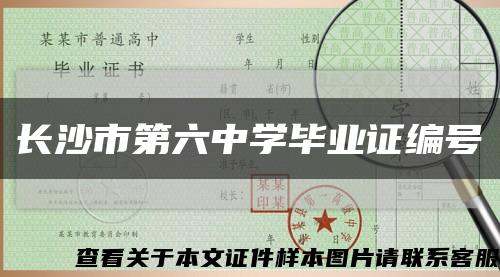 长沙市第六中学毕业证编号缩略图