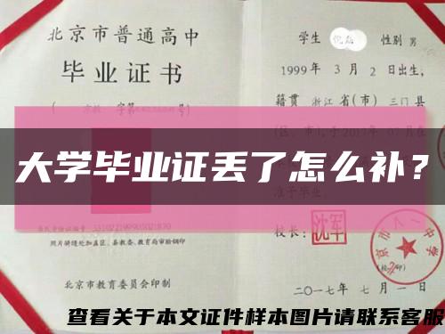 大学毕业证丢了怎么补？缩略图