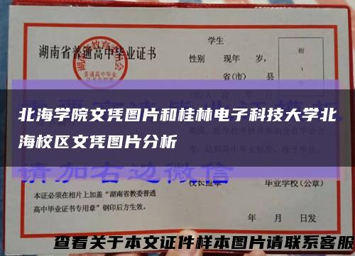 北海学院文凭图片和桂林电子科技大学北海校区文凭图片分析缩略图