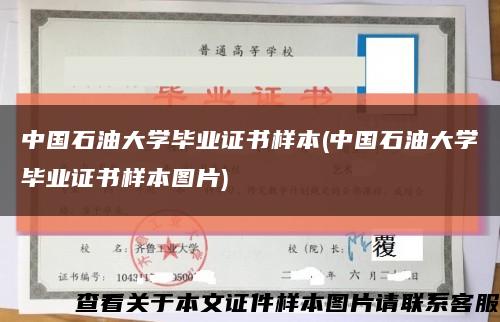 中国石油大学毕业证书样本(中国石油大学毕业证书样本图片)缩略图