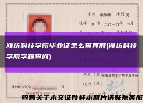 潍坊科技学院毕业证怎么查真假(潍坊科技学院学籍查询)缩略图