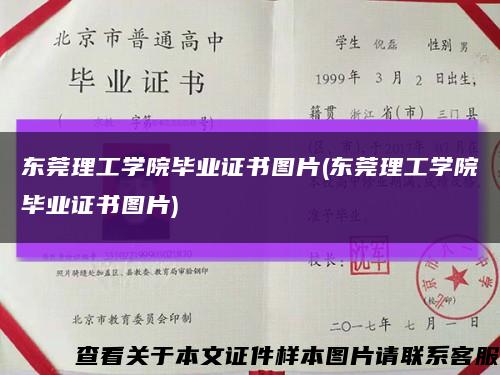 东莞理工学院毕业证书图片(东莞理工学院毕业证书图片)缩略图