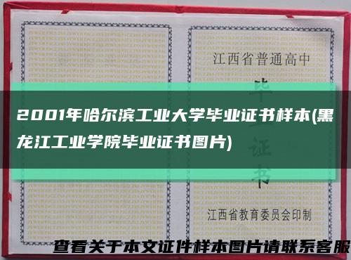 2001年哈尔滨工业大学毕业证书样本(黑龙江工业学院毕业证书图片)缩略图