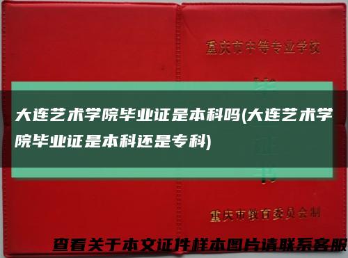 大连艺术学院毕业证是本科吗(大连艺术学院毕业证是本科还是专科)缩略图