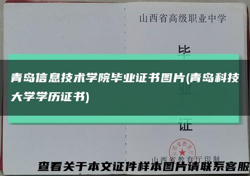 青岛信息技术学院毕业证书图片(青岛科技大学学历证书)缩略图