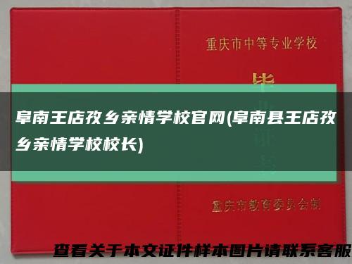 阜南王店孜乡亲情学校官网(阜南县王店孜乡亲情学校校长)缩略图