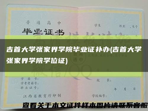 吉首大学张家界学院毕业证补办(吉首大学张家界学院学位证)缩略图