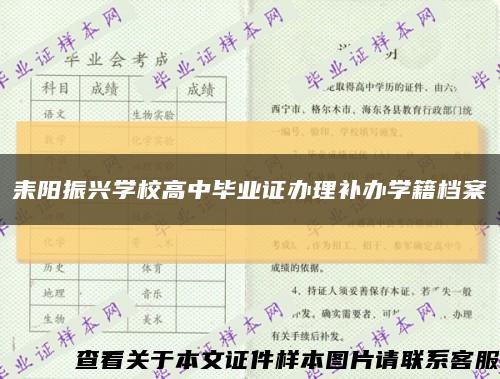 耒阳振兴学校高中毕业证办理补办学籍档案缩略图