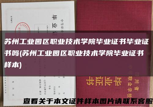 苏州工业园区职业技术学院毕业证书毕业证书吗(苏州工业园区职业技术学院毕业证书样本)缩略图