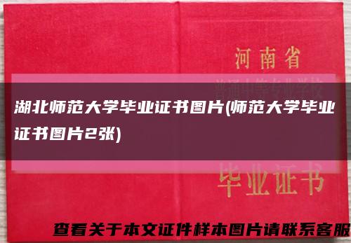 湖北师范大学毕业证书图片(师范大学毕业证书图片2张)缩略图