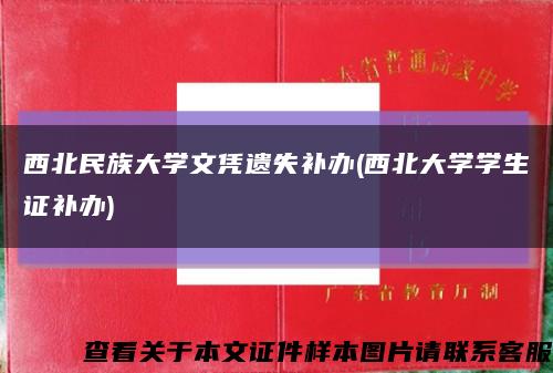 西北民族大学文凭遗失补办(西北大学学生证补办)缩略图