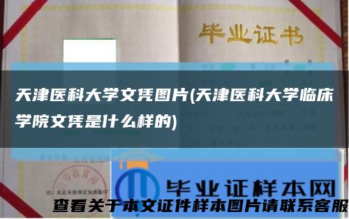 天津医科大学文凭图片(天津医科大学临床学院文凭是什么样的)缩略图