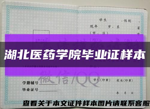 湖北医药学院毕业证样本缩略图