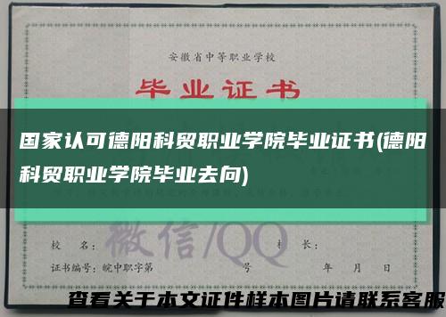 国家认可德阳科贸职业学院毕业证书(德阳科贸职业学院毕业去向)缩略图