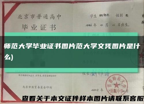 师范大学毕业证书图片范大学文凭图片是什么)缩略图